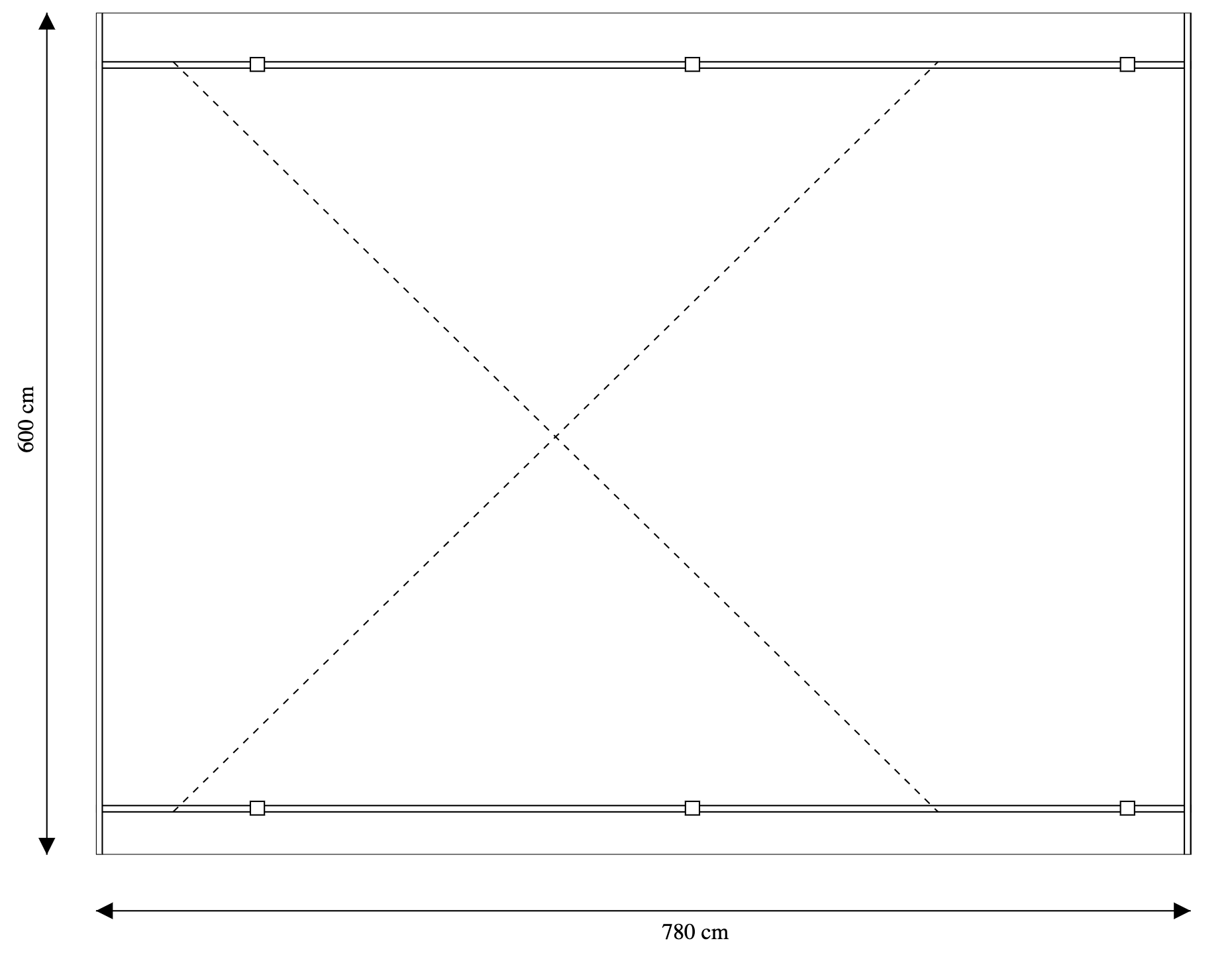 Figur 1: Simpel carport med måleangivelser